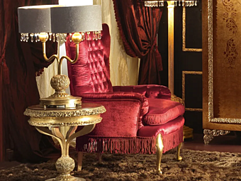 Кресло с подлокотниками из ткани A.R.ARREDAMENTI SRL Royal 737 фабрика A.R.ARREDAMENTI SRL из Италии