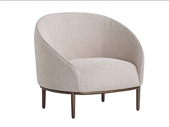 Кресло с подлокотниками из ткани POTOCCO Yoisho 904/PL фабрика POTOCCO из Италии