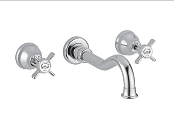 Смеситель для раковины с тремя отверстиями стальной  Princeton Gaia Mobili фабрика GAIA из Италии