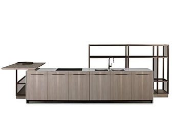 Деревянная кухня с островом GIORGETTI GK 03 фабрика GIORGETTI из Италии