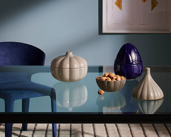 Керамическая коробка для хранения с глянцевой эмалью CASSINA TAAC ONION фабрика CASSINA из Италии. Фото №3