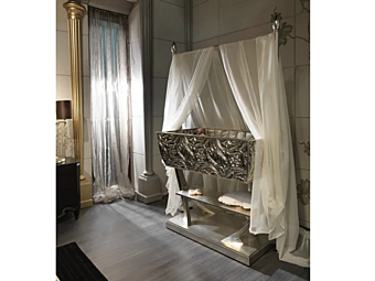 Кроватка качалка из серебристого листа BIZZOTTO ITALIA Rebecca 470 фабрика Bizzotto Italia из Италии