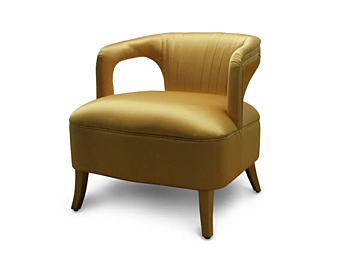 Кресло с обивкой из сатина и подлокотниками BRABBU Karoo фабрика BRABBU из Италии