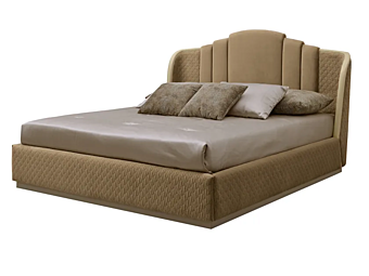 Двуспальная кровать с обитой спинкой из ткани AR INTERIORS Oliver OL70