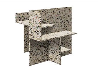 Многофункциональный письменный стол с книжным шкафо Cappellini Radical Fake фабрика Cappellini из Италии