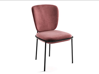 Стул с обитой спинкой из ткани INNOVA Imbottiti Mies фабрика Innova Imbottiti из Италии