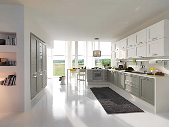 Кухня из ясеня с ручками LUBE CUCINE  Claudia 04