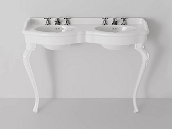 Двойная керамическая раковина на консоли с ножками Додж Венето Park Avenue PKDOGE-PKLEGSVENEZIA фабрика Park Avenue из Италии