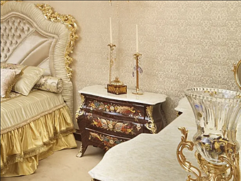 Деревянная прикроватная тумбочка с ящиками MODENESE GASTONE 15206 Деревянная прикроватная тумбочка с ящиками MODENESE GASTONE 15206 фабрика MODENESE GASTONE из Италии