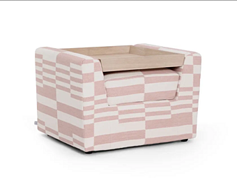 Кресло с кофейным столиком из дерева с обитой спинкой DOM Edizioni Paolino фабрика DOM Edizioni из Италии