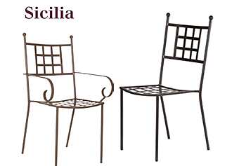 Стул металлический садовый L_Antica Deruta Sicilia Стул металлический садовый L_Antica Deruta Sicilia фабрика L'Antica Deruta из Италии