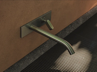 Настенный смеситель для раковины из нержавеющей стали квадратный AGAPE фабрика Agape из Италии