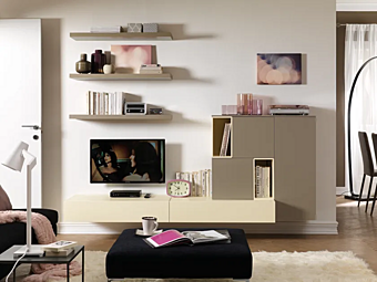 Секционный настенный шкаф из дерева MORETTI COMPACT LV108 Секционный настенный шкаф из дерева MORETTI COMPACT LV108 фабрика MORETTI COMPACT из Италии