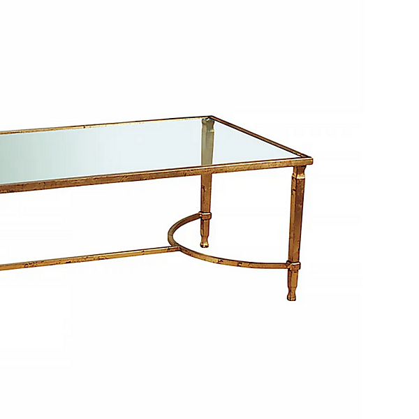 Прямоугольный журнальный стол из стекла и железа MARIONI LEO 01438 фабрика MARIONI из Италии. Фото №2