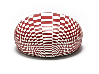 Круглый пуф из кожи MOROSO Dew 017 фабрика Moroso из Италии