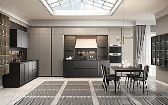 Линейная кухня с ручками из материала LUBE CUCINE Flavour 5 фабрика LUBE CUCINE из Италии