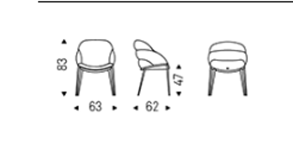 Стул CATTELAN ITALIA Luca Signoretti CAMILLA Ml фабрика CATTELAN ITALIA из Италии. Фото №3