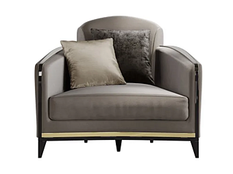 Кресло с кожаной обивкой и подлокотниками AR INTERIORS Victor V81 фабрика AR Interiors из Италии