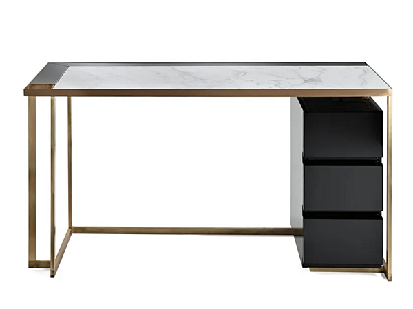 Прямоугольный письменный стол с ящиками из дерева MARIONI Gary 02865 фабрика MARIONI из Италии. Фото №2