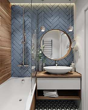 Модное оформление ванной комнаты 