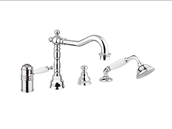 Смеситель для ванны с одним рычагом из стали с переключателем Canterbury Gaia Mobili фабрика GAIA из Италии