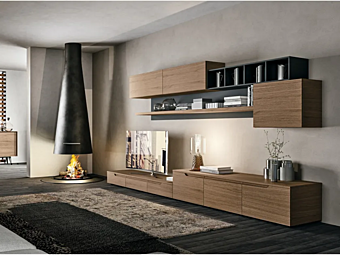 Секционный стенд для хранения из древесного материала LUBE CUCINE Luna Living