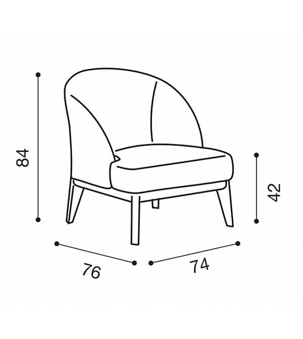 Кресло TWILS Desert 38E фабрика TWILS (VENETA CUSCINI) из Италии. Фото №5