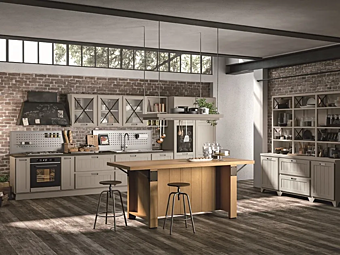 Кухня с ручками из материала LUBE CUCINE Provenza 2 фабрика LUBE CUCINE из Италии