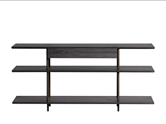 Открытая деревянная книжная полка POTOCCO Arial 9870/MS фабрика POTOCCO из Италии