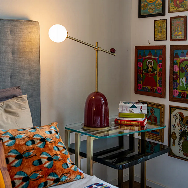 Настольная лампа из стекла с декоративными штырями MARIONI PIN COLLECTION 02985 фабрика MARIONI из Италии. Фото №6