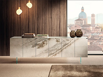 Модульный боковой буфет из древесных материалов LAGO 36E8 05801 фабрика LAGO из Италии