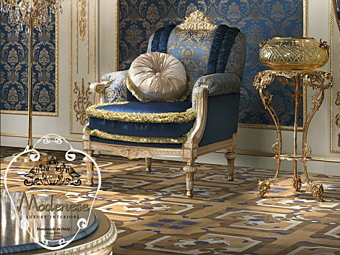 Кресло с подлокотниками из ткани MODENESE GASTONE 14419 фабрика MODENESE GASTONE из Италии