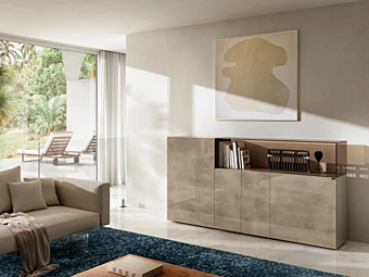 Стеклянный боковой буфет LAGO 36E8 GLASS 1348 фабрика LAGO из Италии