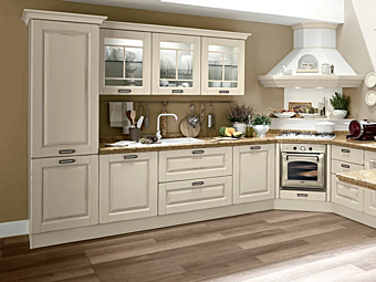 Деревянная кухня с ручками LUBE CUCINE Laura 06 фабрика LUBE CUCINE из Италии