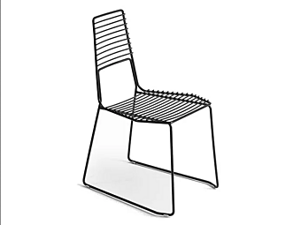 Металлический стул для сада на слайд-основании Alieno Casamania & Horm фабрика Casamania & HORM из Италии