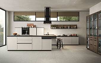 Кухня с островом из дерева LUBE CUCINE Flavour 11 фабрика LUBE CUCINE из Италии