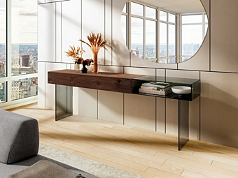 Консольный стол из стекла LAGO 36E8 Glass 1364 Консольный стол из стекла LAGO 36E8 Glass 1364 фабрика LAGO из Италии
