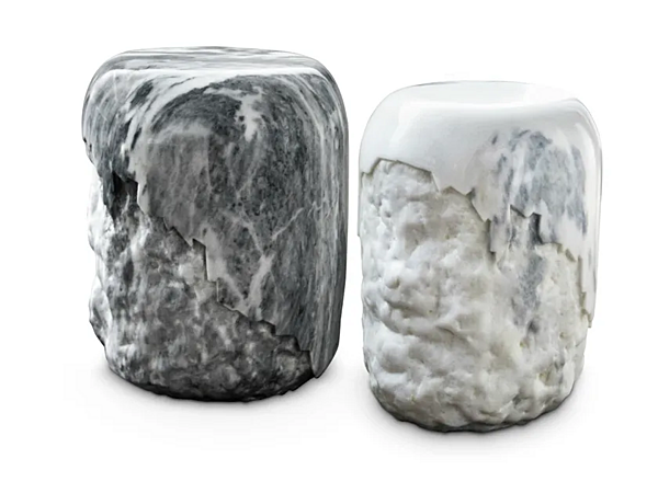 Твбурет из мрамора Carrara BRABBU Yoho фабрика BRABBU из Италии. Фото №3