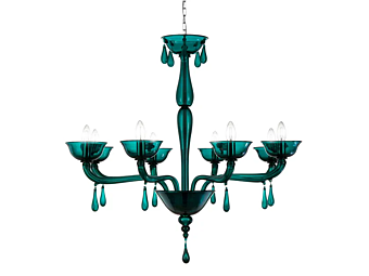 Люстра из муранского стекла ручной работы MULTIFORME Portofino L0356-8-G2 фабрика MULTIFORME из Италии