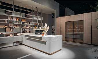 Кухня итальянская современная CESAR CUCINE Intarsio NEWS EUROCUCINA Composition Four фабрика CESAR CUCINE из Италии