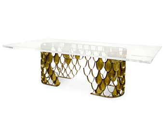 Прямоугольный стол из латуни BRABBU Koi фабрика BRABBU из Италии