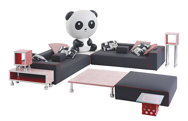 Низкий кофейный столик из ламината CAPPELLINI Panda фабрика Cappellini из Италии. Фото №2