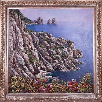 Картина итальянского художника Domenico Caiazza холст, масло art. 193 Скалы