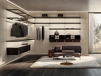 Деревянная гардеробная с интегрированным освещением MISURAEMME Palo Alto фабрика MisuraEmme из Италии