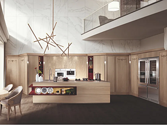 Кухня на заказ из дуба с ручками Aria Shanghai Martini Interiors Кухня на заказ из дуба с ручками Aria Shanghai Martini Interiors фабрика MARTINI INTERIORS из Италии