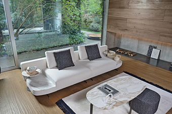 Диван с мягкой спинкой из ткани CTS SALOTTI  Ikon 04 фабрика CTS SALOTTI из Италии