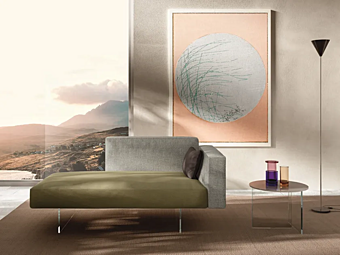 Диван с обитой спинкой из ткани AIR LAGO DB42 0765 фабрика LAGO из Италии