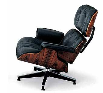 Кресло сиденье из натуральной фанеры основание металл ALIVAR Eames 717 фабрика ALIVAR из Италии