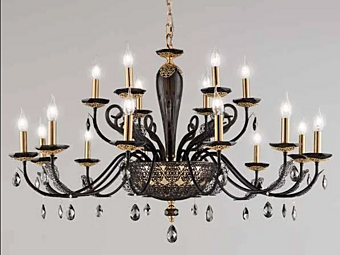 Кристаллическая люстра с кристаллами Swarovski макраме Euroluce Lampadari L12 6 фабрика EUROLUCE LAMPADARi из Италии