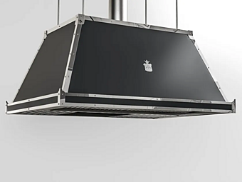 Кухонная вытяжка островного типа из окрашенного металла с интегрированным освещением Officine Gullo CPP002ISL CPP002ISL фабрика Officine Gullo из Италии